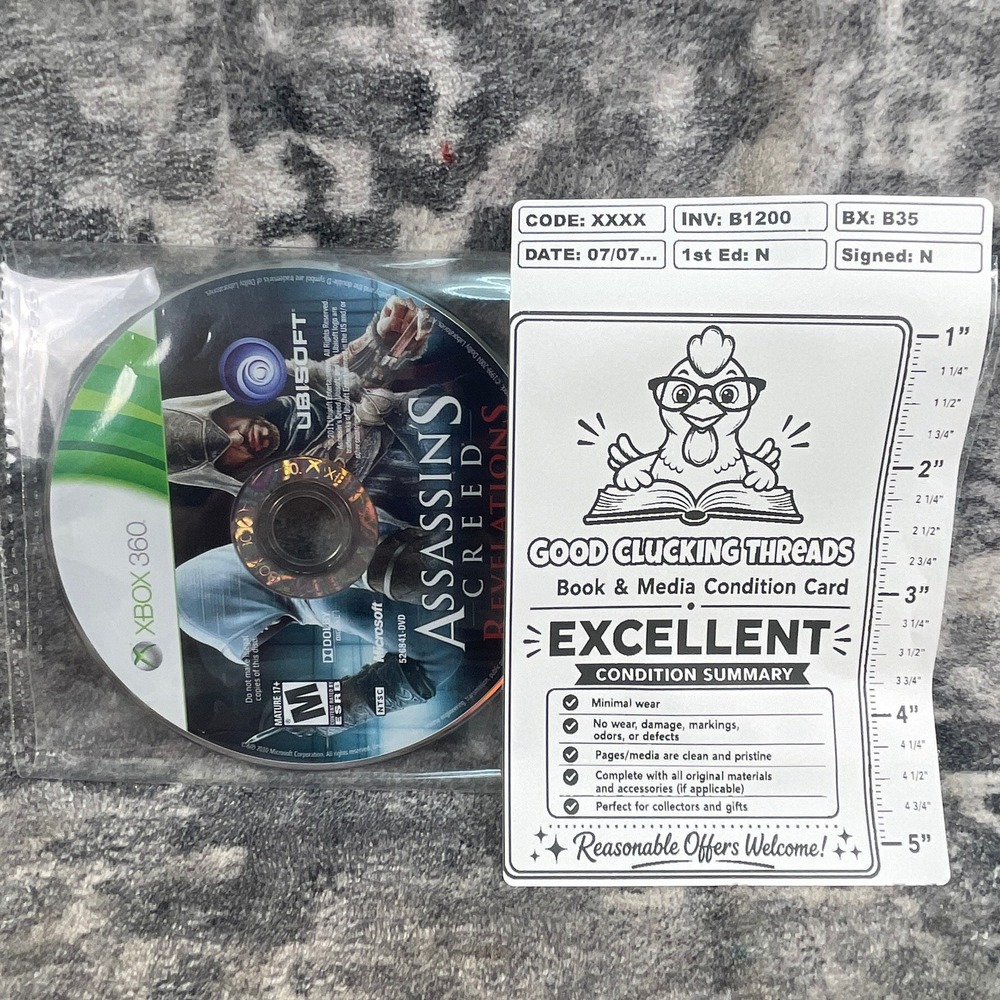 Assassin's Creed Revelations Xbox 360 Ubisoft 2011 Ezio Altair Stealth Disc Only